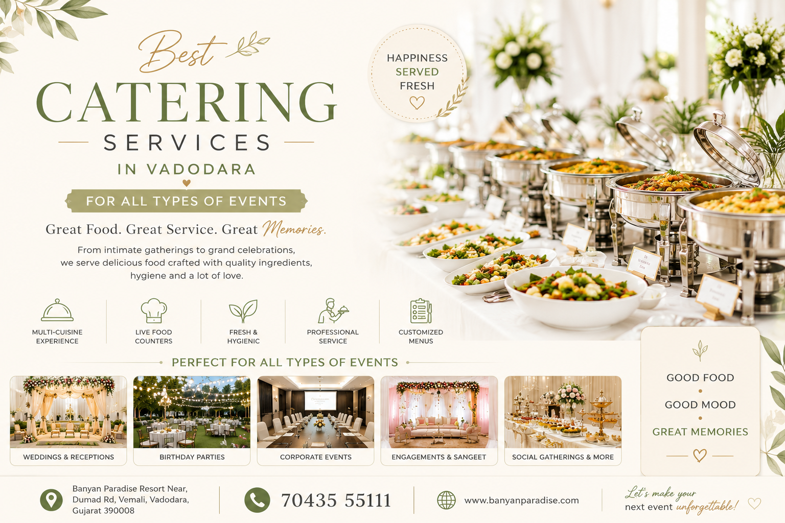 Best Catering Services in Vadodara for All Types of Events | Banyan Paradise Resort